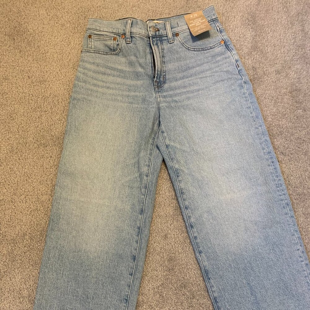 NWT Madewell The Perfect Vintage Wide-Leg Crop Jean Size 28